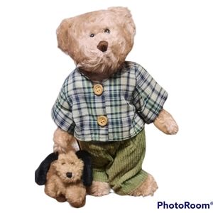 Stuffed Bear Walking Puppy